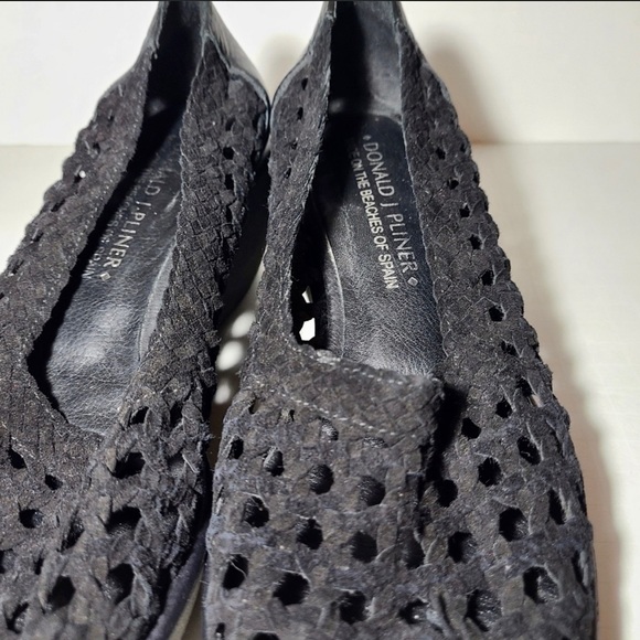 Donald J Pliner Black Woven Wedge - Picture 2 of 5
